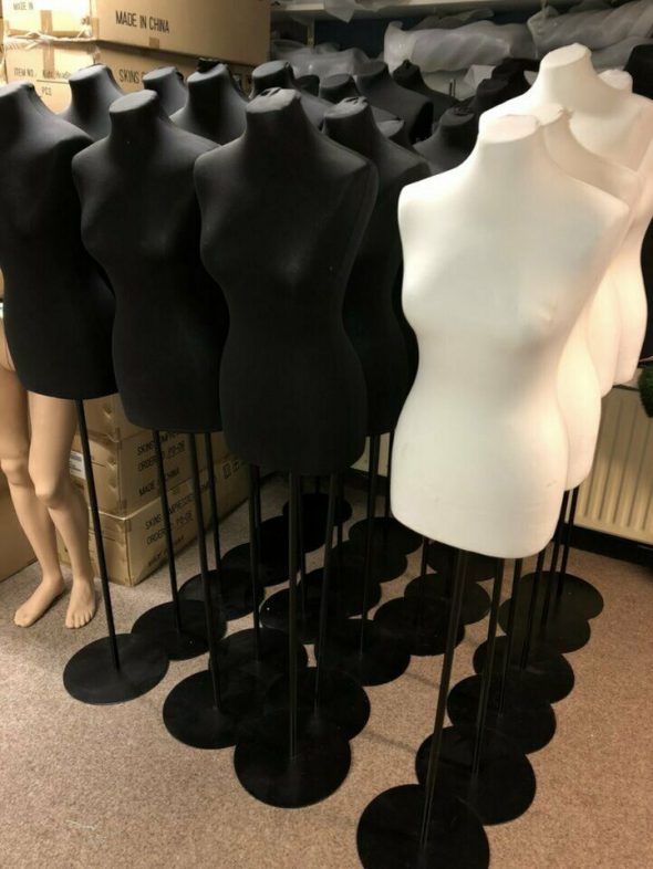 Etalagepop paspop mannequin vrouw op standaard - Naaien en Fournituren